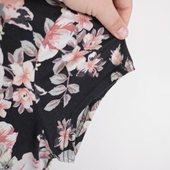 Bobbie Brooks Plus Size 3X Black Pink Floral Exposed Back Scoop Neck Dress - Picture 2 of 6